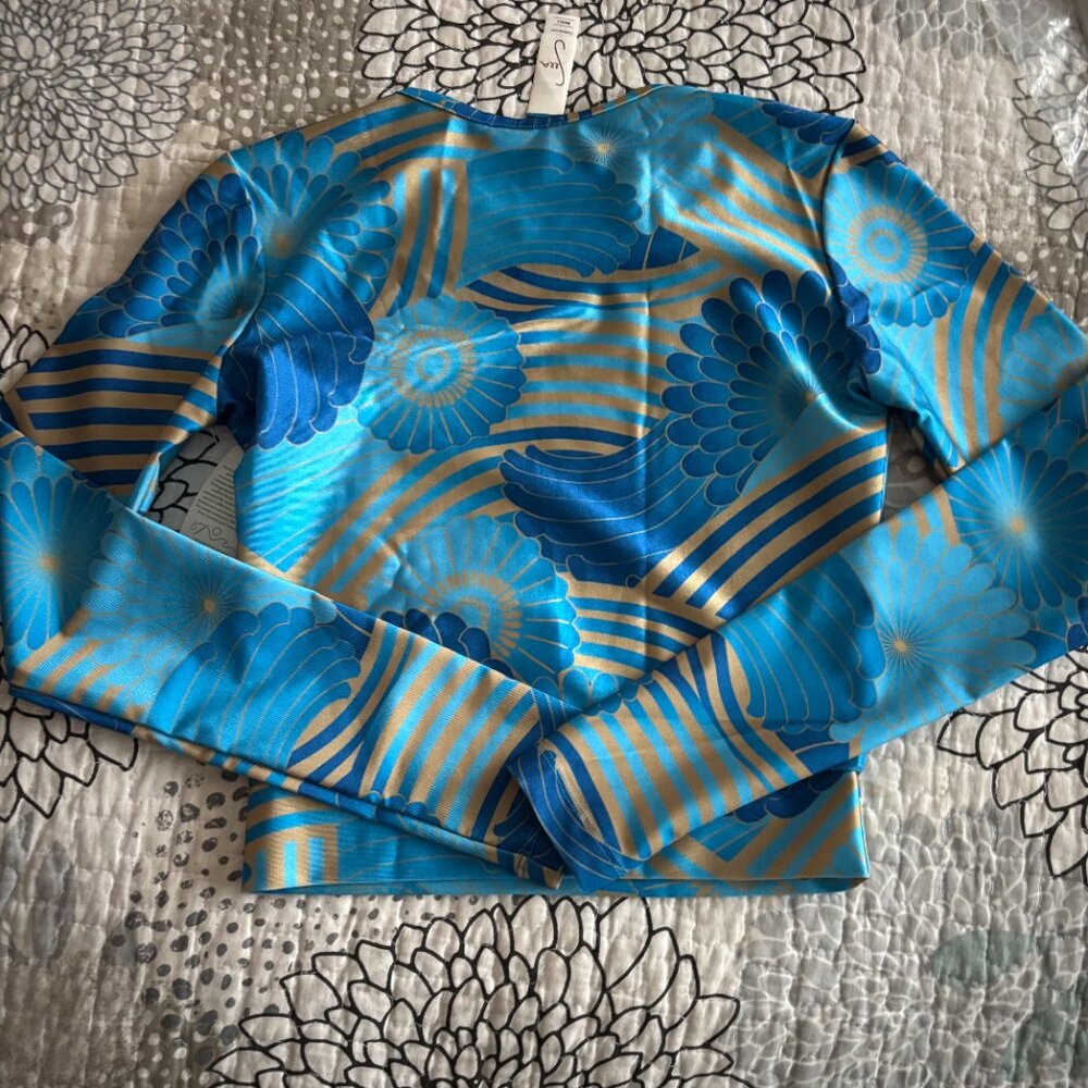 NWT Seea Palomar Crop Rashguard - Blue, Size S - Picture 5 of 8
